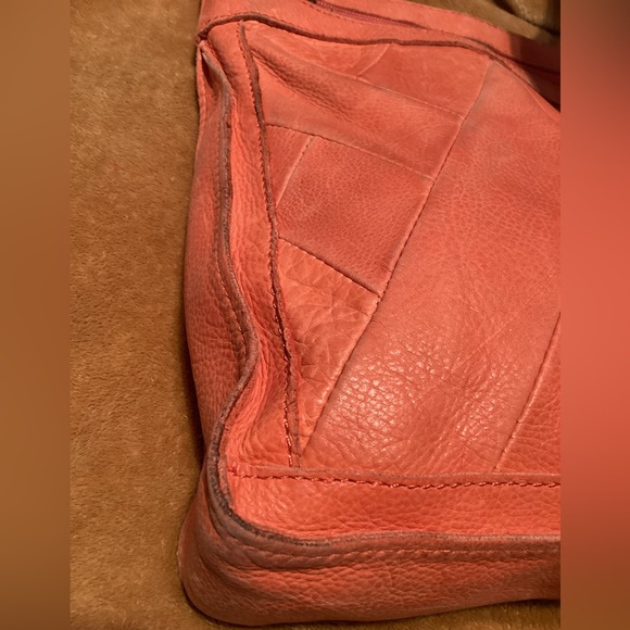 Lucky Brand Rayla Leather Crossbody Shoulder Handbag Boho Tassel Zip Tangerine - Picture 14 of 14